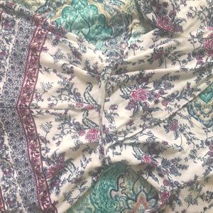 White flower printed romper